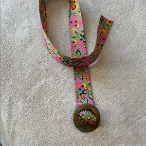 Vibrant Pink Patterned Women's Belt
